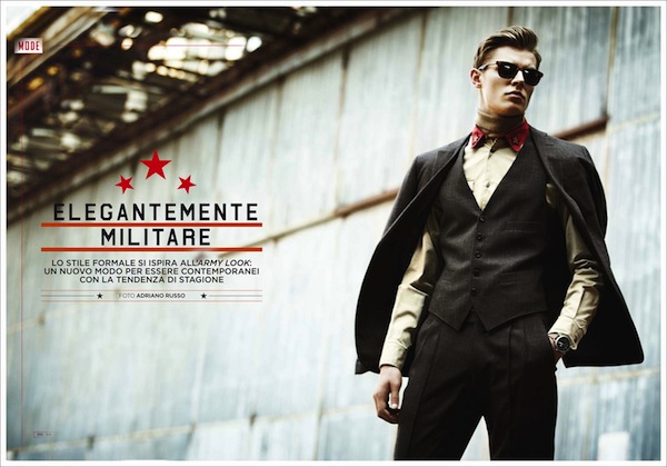 GQ Italia October 2012 “Elegantemente militare” | Adriano Russo | Met Jeans | GQ Italia | Peter Cardona | Numerique Retouch Photo Retouching Studio