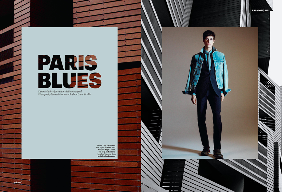 Wallpaper* April 2013 “Paris Blues” | Matteo Montanari | Mr Porter | Wallpaper* | Laura Alcalde | Numerique Retouch Photo Retouching Studio