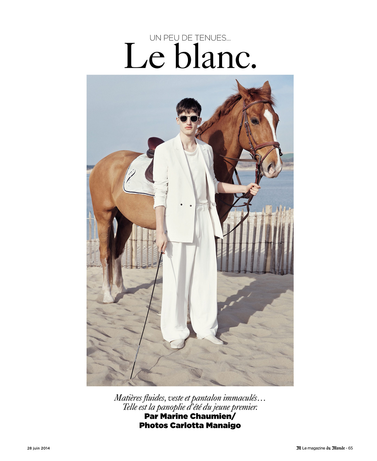 M le Monde June 2014 “Le Blanc” | Carlotta Manaigo | Mr Porter | M le Monde | Marine Chaumien | Numerique Retouch Photo Retouching Studio